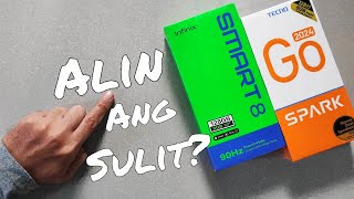 INFINIX SMART 8 amp TECNO SPARK GO 2024 SPECS COMPARISON  TAGALOG [upl. by Ettennaj]