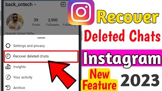 How to recover deleted Chats on Instagram  recover deleted dm on instagram [upl. by Denbrook]