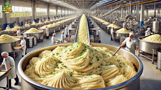 How Creamy Mashed Potatoes are Made in Factory – Mashed Potatoes Factory Process [upl. by Garner428]