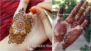 Latest Intricate Henna Design  mehndibyhayat s new mehndi design recreation  Mehers Henna [upl. by Julita]