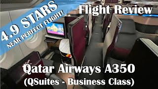 Flight Review DOHIAD Qatar Airways Business QSuite A350900  49 STARS  Doha to Washington DC [upl. by Katalin472]