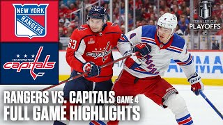 1st Round New York Rangers vs Washington Capitals Game 4  Full Game Highlights [upl. by Sigler]