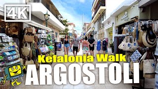 Argostoli  Kefalonia  Greece  4K Evening Walking Tour  June 2022 [upl. by Adahsar]