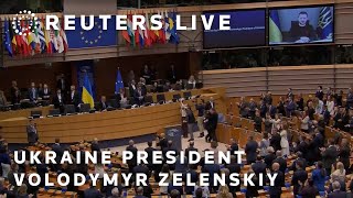 LIVE Ukraine President Volodymyr Zelenskiy speaks to the European Parliament [upl. by Welton]