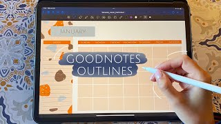 How To Create A Linked Digital Planner Using Goodnotes Outlines [upl. by Hayikat355]