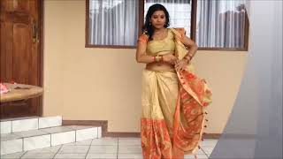 Draping a MekhlaChador like a Saree  HalfSaree look in Fashion [upl. by Abrahamsen]