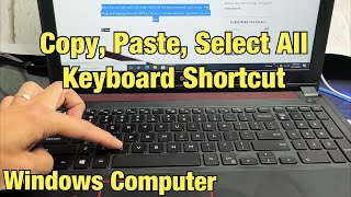 How to Copy Paste Select All using Keyboard Shortcut on Windows Computer [upl. by Seigler544]