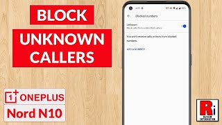 How to Block Unknown Callers in OnePlus Nord N10 [upl. by Bello]