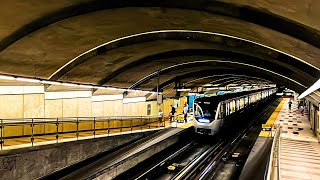 Métro de Montréal Trajet de Plamondon à Laurier incluant vues extérieures🟠🟢 [upl. by Dusa269]