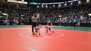 The pin for the win 1st match OAC girls grade school state tournament wrestling youthwrestling [upl. by Anaik]