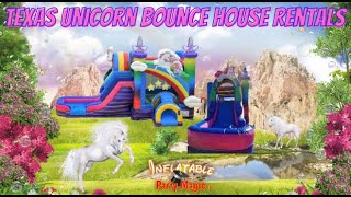 Unicorn Bounce House with Slide Rental Fort Worth Texas [upl. by Myke]