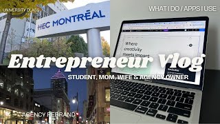 ENTREPRENEUR VLOGDay in my life as an 22 YO marketing agency owner mom wife amp fulltime student [upl. by Allayne324]