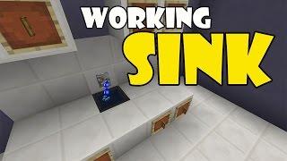 WORKING SINK TUTORIAL  Minecraft PE Pocket Edition MCPE [upl. by Rukna]