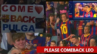 Barcelona fans reactions after showing Messis video in camp now [upl. by Limak]