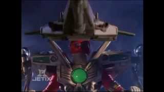 Red Armored Ranger Finisher Battlizer  Lost Galaxy  Power Rangers Official [upl. by Walcoff]