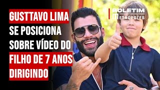 Gusttavo Lima se posiciona sobre vídeo do filho de 7 anos dirigindo [upl. by Sigmund50]