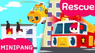 Learn colors with Miniforce  Minipang Rescue  Go into the building  Monster MiniPang TV 2D Play [upl. by Bridie]