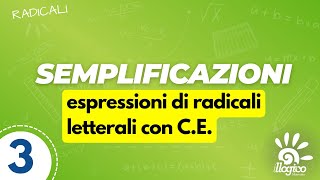 Semplificazioni di radicali letterali  3 [upl. by Evanne]