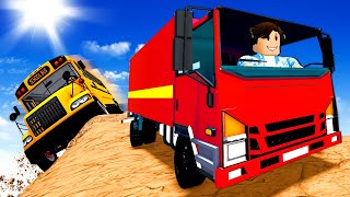 Driving a SEMI TRUCK on a DANGEROUS ROAD Roblox [upl. by Ylekalb978]