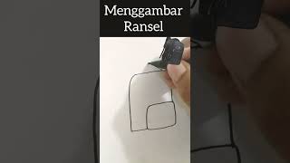 menggambar tas ransel [upl. by Iniffit]