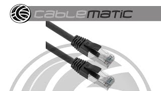 Cable de red ethernet Cat 7 SFTP de 2 m de color negro  distribuido por CABLEMATIC ® [upl. by Zeuqram]