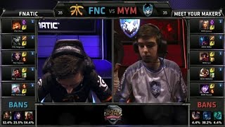 EU LCS FNC vs MYM Game 2 Highlights EU LCS Spring 2015 [upl. by Mohkos180]