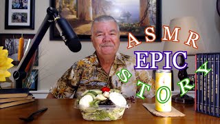 ASMR SALAD quotCOUCH SURFINGquot EPIC STORY MUKBANG [upl. by Jepson]