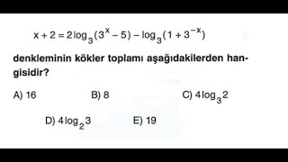 PÜF NOKTALI LOGARİTMA SORUSU [upl. by Bough]