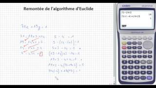 TSspécialité Bézout Gauss PGCDRemontée de lalgorithme dEuclide [upl. by Neelloc602]