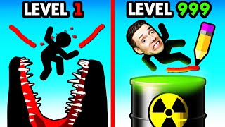 LEVEL 1 vs LEVEL 999 STICKMAN SAVE [upl. by Kloster]