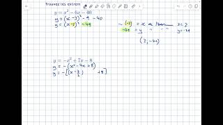 PEI4 Trouver les extremums méthode 2 [upl. by Edas308]