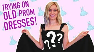 TRYING ON OLD PROM DRESSES How Do I Look In Them Now 👗 💃🏼 [upl. by Sanfourd]