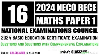 16 2024 NECO BECE PAPER 1 PERCENTAGE UNITS CONVERSION and APPROXIMATION Significant figures [upl. by Durnan]