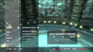 Skyrim Atronach Forge  Random Enchanted Daedric Armor amp Weapons [upl. by Suk]