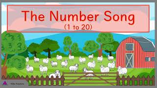 Numbers Song  Learn 1 to 20 for Children  Sing along  Beautiful melody 数字の歌  １から２０までの歌  英語の歌 [upl. by Devad]