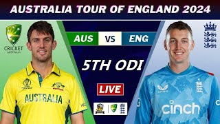 AUSTRALIA vs ENGLAND 5th ODI MATCH LIVE SCORES  AUS vs ENG LIVE COMMENTARY [upl. by Akalam]