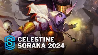 Celestine Soraka Skin Spotlight  League of Legends [upl. by Thibault407]