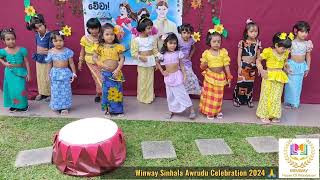 Winway House Of Montessori Sinhala Awrudu Dance 2024 [upl. by Kesley676]