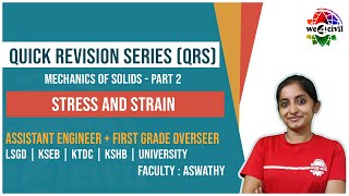 Mechanics of Solids  Part 2  Quick Revision Series  AE  Overseer  LSGD  KSEB [upl. by Heisel723]