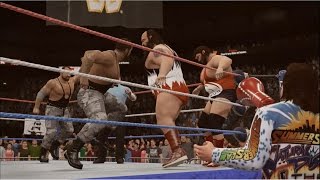 WWE 2k16  The Bushwhackers vs The Natural Disasters Hall of Fame Showcase  PS4 Gameplay [upl. by Llerrod344]