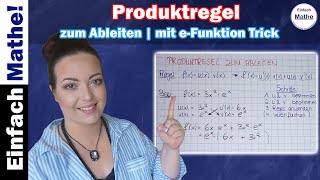 Ableitung einer Funktion mit Produktregel eFunktion bestimmen by einfach mathe [upl. by Aindrea880]