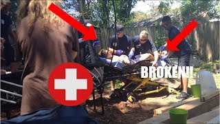 HE BROKE HIS ANKLE ON NEW TRAMPOLINE NOT CLICKBAIT [upl. by Pelage]