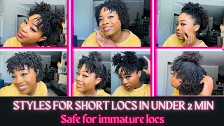 Quick Styles for short sisterlocks  Beginner locs friendly [upl. by Jahdol]