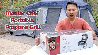 Master Chef portable propane grill unboxing and assembly [upl. by Diley878]