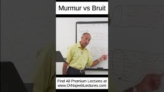 Murmur vs Bruit shortvideo shorts drnajeeb drnajeeblectures [upl. by Magena430]