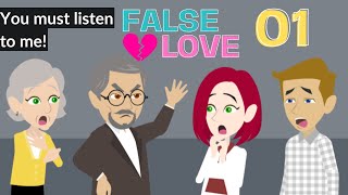 False Love Episode 1  Innocent Girl Animated Story  English Story 4U [upl. by Honoria945]