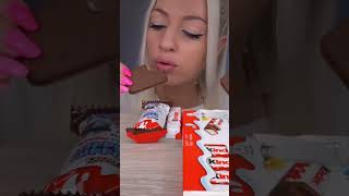 jellaasmr Kinder Chocolate Party Full Video on my YouTube channel JELLA ASMRLink in b [upl. by Gardiner]