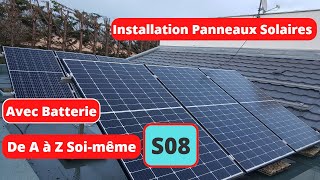 installation panneaux solaire avec batterie soimême de A a Z partie 8 [upl. by Mauve615]