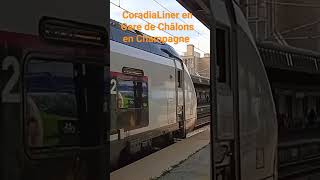 B85000 CoradiaLiner en Gare de Châlons en Champagne shortsvideo train B85000 [upl. by Aila454]