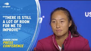 Zheng Qinwen Press Conference  2023 US Open Quarterfinal [upl. by Tisbee]